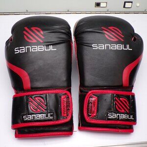 8 oz. Sanabul Black & Red Training Martial Arts/Boxing Gloves